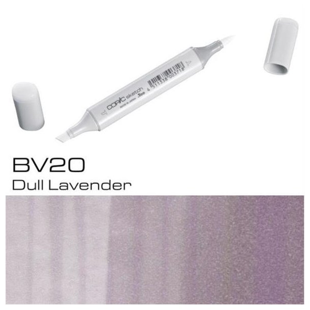 Copic Sketch - BV20 - Dull Lavender - Mængderabat, 10 stk. 550,- el. 25 stk. 1250,-