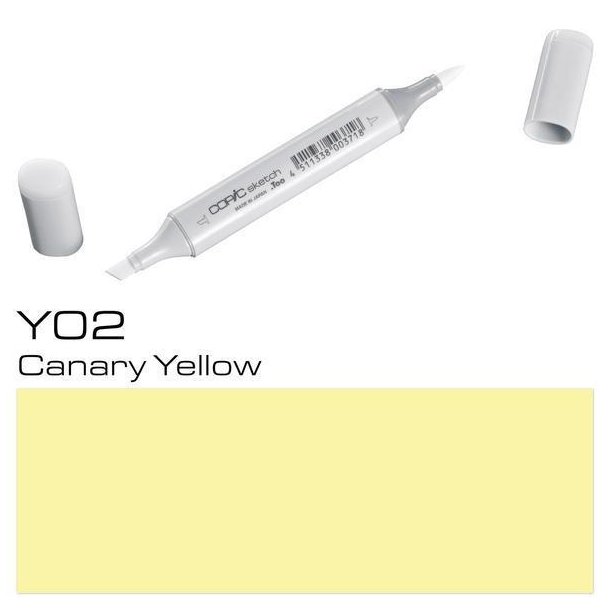 Copic Sketch - Y02 - Canary Yellow - Mængderabat, 10 stk. 550,- el. 25 stk. 1250,-