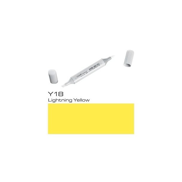 Copic Sketch - Y18 - Lightning Yellow - Mængderabat, 10 stk. 550,- el. 25 stk. 1250,-