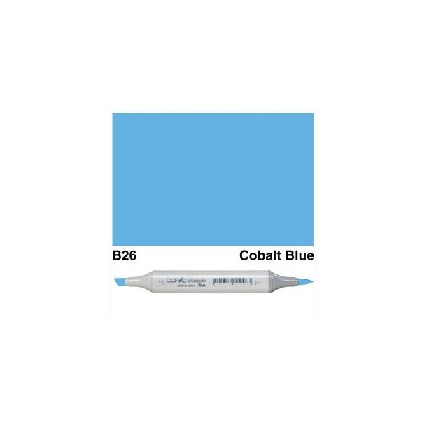 Copic Sketch - B26 - Cobalt Blue - Mængderabat, 10 stk. 550,- el. 25 stk. 1250,-