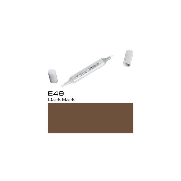 Copic Sketch - E49 - Dark Brown - Mængderabat, 10 stk. 550,- el. 25 stk. 1250,-