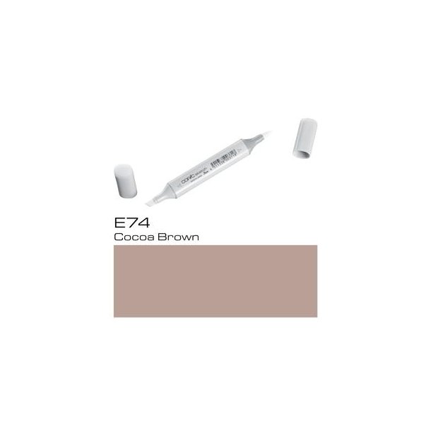 Copic Sketch - E74 - Cocoa Brown - Mængderabat, 10 stk. 550,- el. 25 stk. 1250,-