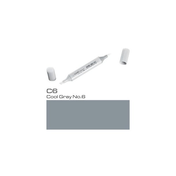 Copic Sketch - C-6 - Cool Grey No.6 - MÆNGDERABAT, 10 STK. 550,- EL. 25 STK. 1250,-