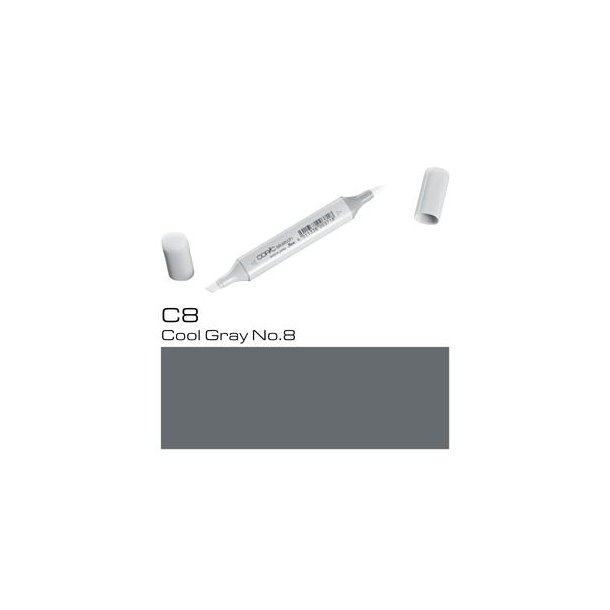 Copic Sketch - C-8 - Cool Grey No.8 - MÆNGDERABAT, 10 STK. 550,- EL. 25 STK. 1250,-