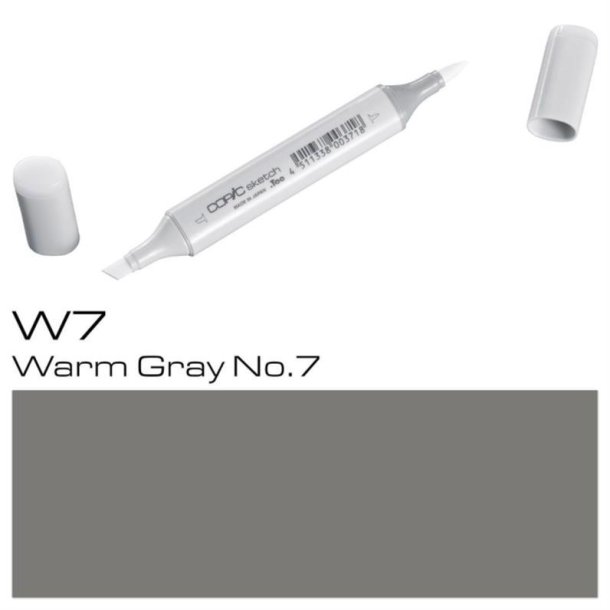 Copic Sketch - W-7 - Warm Gray No.7 - MÆNGDERABAT, 10 STK. 550,- EL. 25 STK. 1250,-