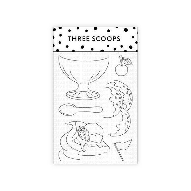 Three Scoops - Stempel - Isdessert - TSSM0121