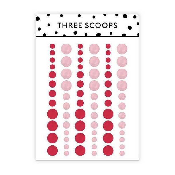 Three Scoops - Enamal Dots - Rd/Lyserd