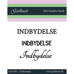 Gavlhusets Design - Stempel - Indbydelse