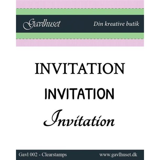 Gavlhusets Design - Stempel - Invitation - Gavl502
