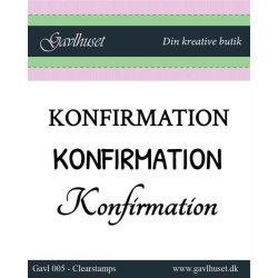 Gavlhusets Design - Stempel - Konfirmation