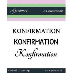 Gavlhusets Design - Stempel - Konfirmation