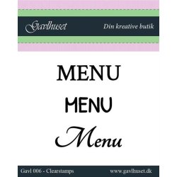 Gavlhusets Design - Stempel - Menu