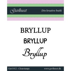 Gavlhusets Design - Stempel - Bryllup