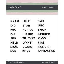 Gavlhusets Design - Stempel - Tekster 1