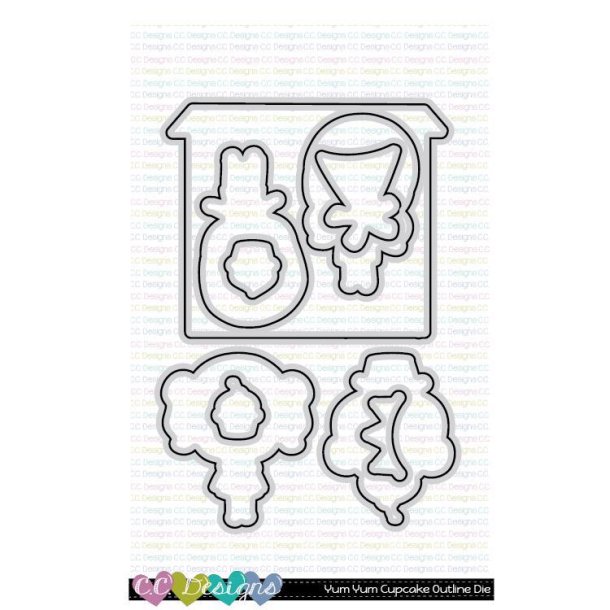 C.C. Designs - Stempel - Yum Yum Cupcake Outline Die