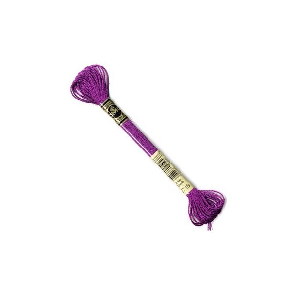 DMC Broderigarn - Nr E718 - Metallic Pink Garnet - 8 m.