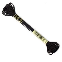 DMC Broderigarn - Nr E310 - Metallic Ibenholdt - 8 m.