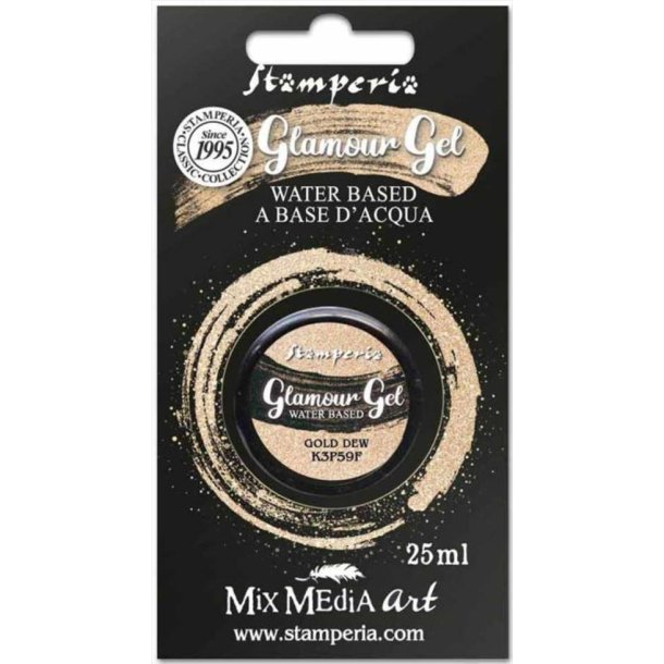Stamperia - Glamour Gel - Gold Dew / Guld