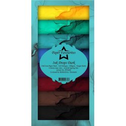 Paper Favourites - Blok Slim Card - Ink Drops Dark / Blk drber mrk