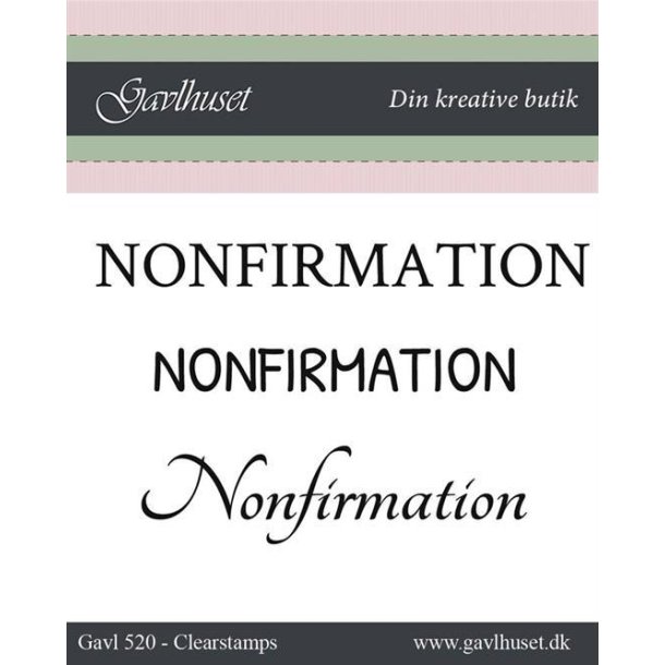 Gavlhusets Design - Stempel - Nonfirmation