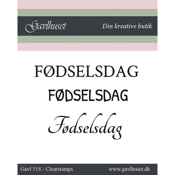 Gavlhusets Design - Stempel - Fdselsdag