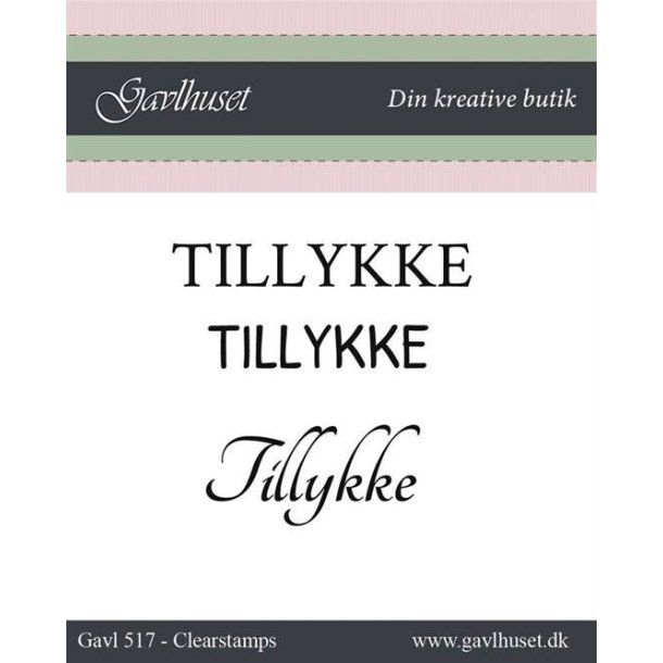 Gavlhusets Design - Stempel - Tillykke