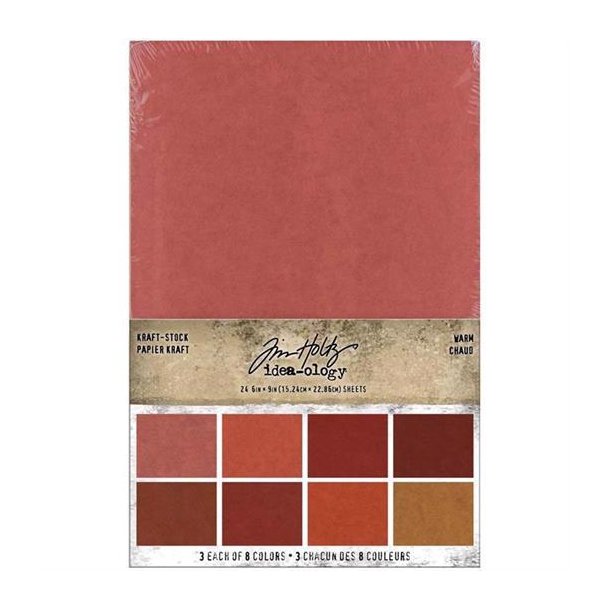 Tim Holtz - Blok 6x9'' - Idea-Ology - Kraft Stock - Warm Chaud / Varme Farver