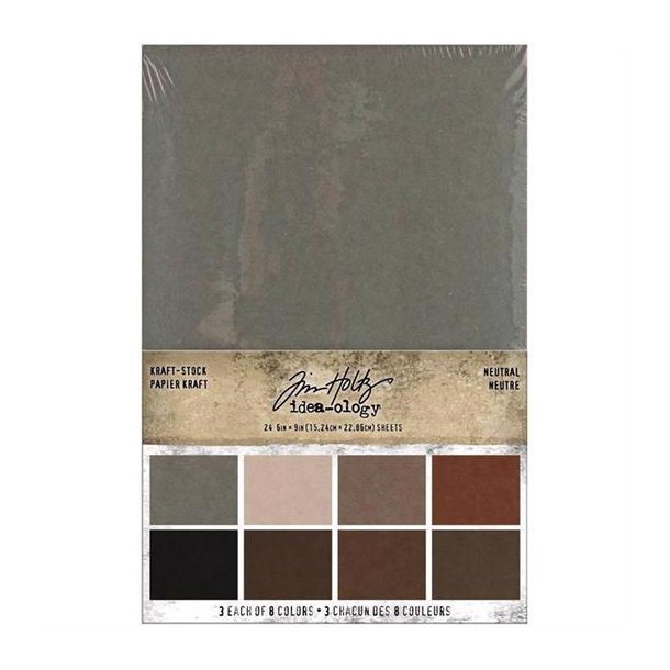 Tim Holtz - Blok 6x9'' - Idea-Ology - Kraft Stock - Neutral Neutre / Neutrale Farver