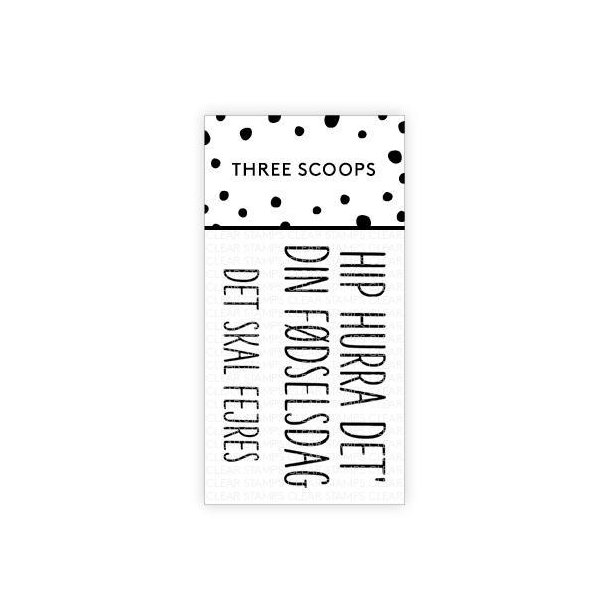 Three Scoops - Stempel - Hip Hurra det din fdselsdag - TSSL1114