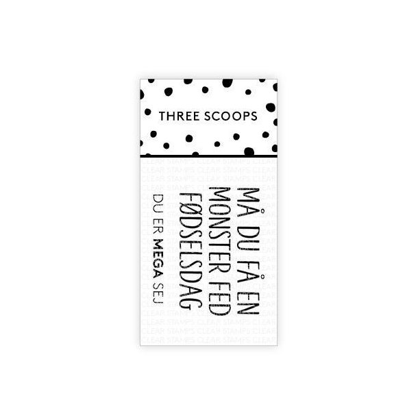 Three Scoops - Stempel - Monster fed fdselsdag  - TSSL1115