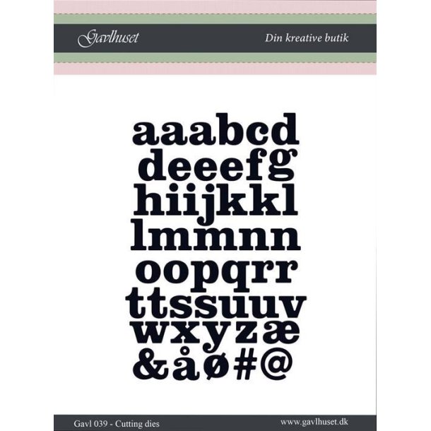 Gavlhusets Design - Die - Sm Bogstaver