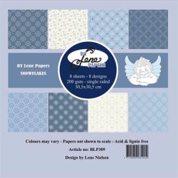 By Lene - Blok 12'' - Snowflakes / Snefnug