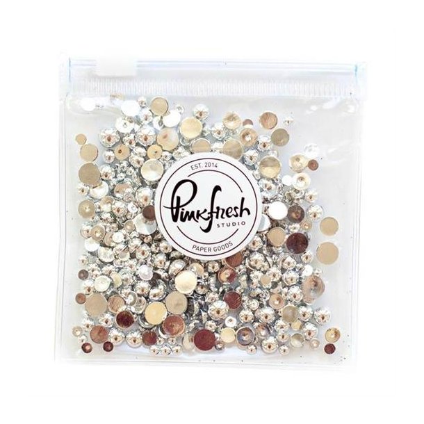 Pinkfresh Metallic Pearls - Halvperler - Silver / Slv