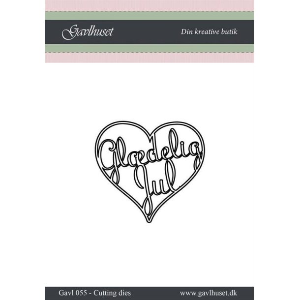 Gavlhusets Design - Die - Hjerte m. Gl�delig Jul