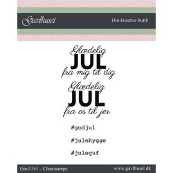 Gavlhusets Design - Stempel - Juletekster - Gldelig Jul...