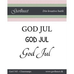Gavlhusets Design - Stempel - Juletekster - God Jul
