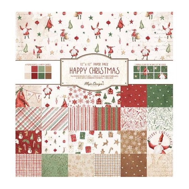 Maja Design - Paper Pad / Blok - Happy Christmas - 12x12