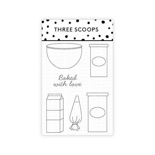 Three Scoops - Stempel - Bageudstyr 2 - Skål & ingredienser - TSSM0189