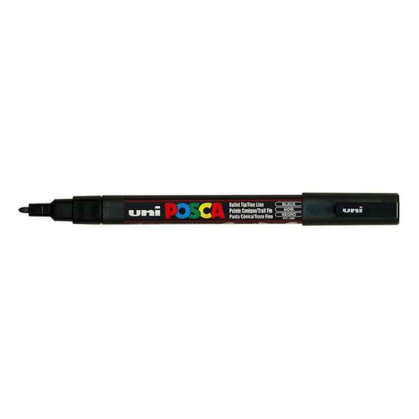Posca marker Pc 3M, Black, 0,9 - 1,3 mm spids