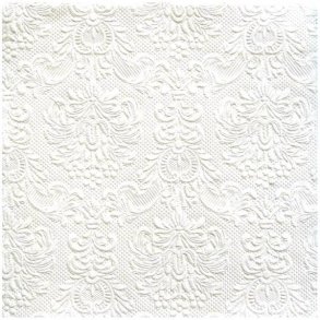 Elegance Middagsservietter -  White - 15 stk.