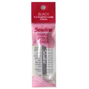 Sewline Fabric Pencil Leads - Refill til Stift Blyant, Sort, 0,9 mm