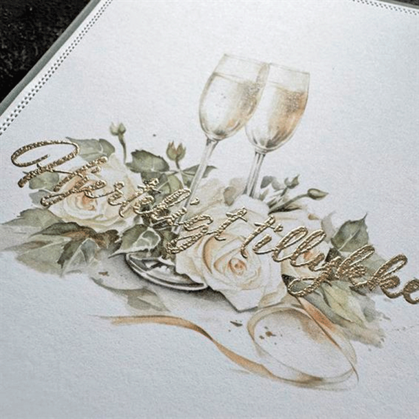 Simple and basic - Stempel - Hjerteligt Tillykke