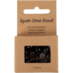 Agat stenperler - Sort