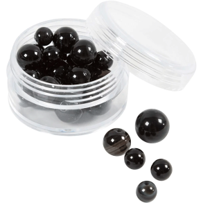 Agat stenperler - Sort