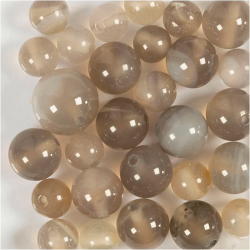 Agat stenperler - Transparent gr