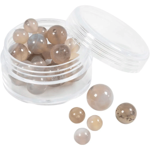 Agat stenperler - Transparent gr