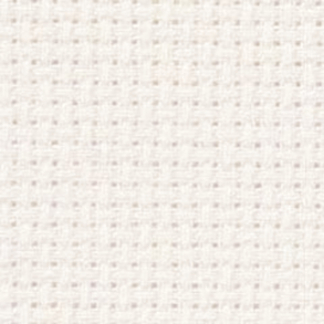 Aida stof - 4 x 4 tr�de - 25 x 27,5 cm - Hvid