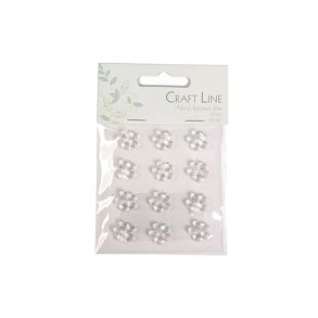 Akryl Blomst - 15mm - Klar - 12stk