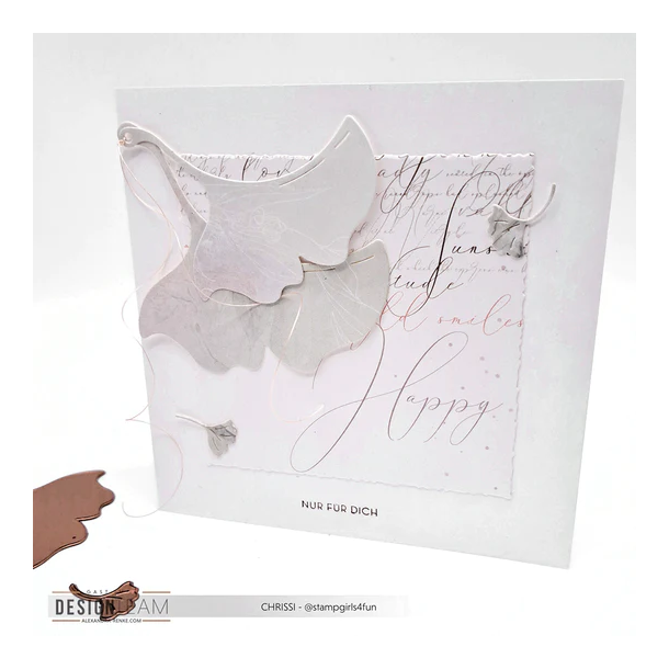 Alexandra Renke Die - Ginkgo leaves with eyelets