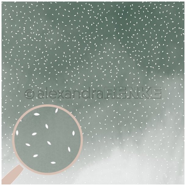 Alexandra Renke - Karton - Flurry petals Night Green
